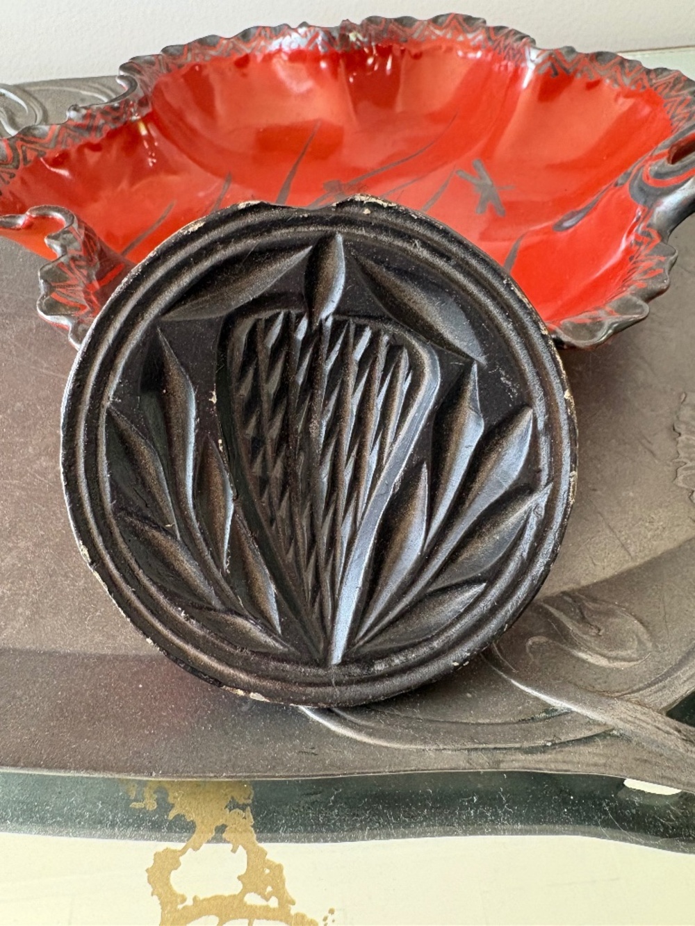 Antique Carved Wooden Butter Mold